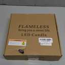 Flameless LED Candles with Timer 5 Pc Flickering Flameless Candles for Romantic Ambiance and Home Decoration Stable Acrylic Shell,with Embedded Star StringBattery Operated CandlesGrey