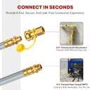 12FT 3/4" ID Natural Gas Hose With Quick Connect for Generator, Grills | CSA Certified, Auto Shut-Off Quick Disconnect, 100% Solid Brass Fittings, -40°F~200°F Weather Resist, Supports 175,000 BTU