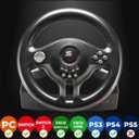 SUBSONIC - Superdrive SV250 Steering Wheel. Racing Wheel with pedals and Gearshift Paddles - 22 cm Diameter, 180 Roation Angle - For Nintendo Switch 2 - Switch - PS4 - Xbox Series X/S, Xbox One & PC