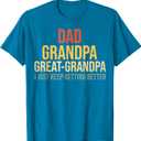 Funny Great Grandpa for Fathers Day T-Shirt Large