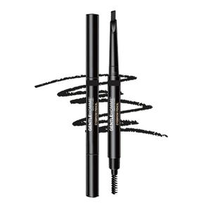 Men's 2-in-1 Eyebrow Brush & Pencil - Shape, Define & Fill In - Ultra-Thin - Long-Lasting Black - Vegan 