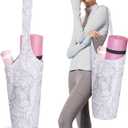 IwIeIaIrI Yoga Mat Bag for Women with Large Size Pocket and Zipper Pocket,Yoga Gifts Accessories with Adjustable Shoulder Strap- Fits Most Workout Stuff (White)