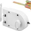 Prime-Line U 9971 Jimmy-Resistant Deadlock, Diecast, White, Angle Strike, Single Cylinder (Single Pack)