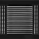 HVAC Premium 12"w X 8"h 3-Way AIR Supply Grille - Vent Cover & Diffuser - Flat Stamped Face - Black [Outer Dimensions: 13.75"w X 9.75"h]