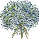 Baby's Breath Artificial Flowers Bulk 10 Pack (30pcs) Faux Baby Breath Plastic Flower Fake Gypsophila Flower Arrangement for Crafts Fake Flowers Bouquet for Wedding Centerpieces Blue Baby Breath