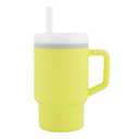 Infantino My 1st Tumbler, Silicone Sippy Cup with Straw & Handle, Spill-Resistant Baby Cup for On-the-Go, BPA-Free Transition Bottle, Citrus (9 Ounces)