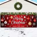 Korlon Tec 7 x 16 Ft Christmas Garage Door Cover Decorations, Merry Christmas Garage Door Banner for Outdoor Indoor Home Wall Party Photo Backdrops