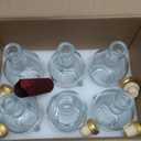 Mfacoy Set of 6 Glass Bottles, 12 oz Clear Liquor Bottles, Heavy Base Glass Bottle with T-Top Cap, Vodka Bottle for Wine Beverages Drinks Oil Vinegar Kombucha Beer with Cork Stopper Airtight Lid