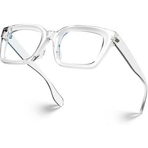 VISOONE Chunky Square Blue Light Blocking Glasses with Anti Computer Glare for Working Women Men MONTANA (Coco Tortoise)