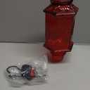 Hummingbird Feeder for Outdoors, Lantern Shaped Bottle, 6 Simulation Flowers Feeding Ports, 26 fl.oz, Hanging for Garden Yard, Rust Proof, Red(Ant Moat Included)