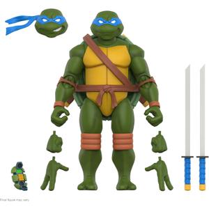 Super7 ULTIMATES! Teenage Mutant Ninja Turtles Leonardo - 7" TMNT Action Figure with Accessories Classic Cartoon Collectibles and Retro Toys
