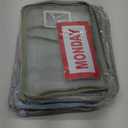 Honoson 14 Pack Packing Cubes for Travel Days of Week Packing Cubes with Labels Clear Zippered Storage Bag for Travel Summer Camp Essentials
