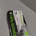 SWIFTLITE Black Vinyl Gloves, Food Grade Gloves Disposable Latex Free & Powder Free, Guantes for Cleaning Cooking Food Prep (100, Large)