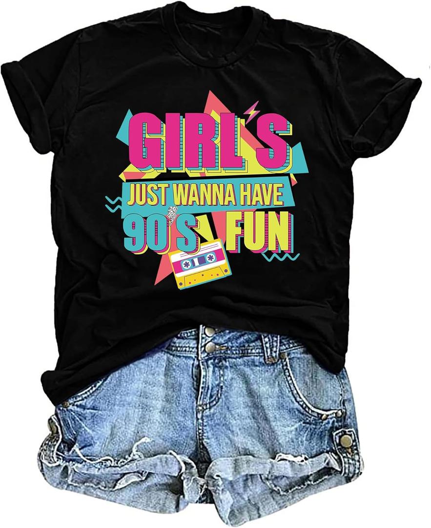 80s Shirts for Women Vintage 90s Outfits Party 80s Shirt Retro 80's Outfit Disco Music Tops 1980s Themed Gift (X-Large)