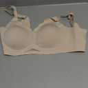 OEAK Womens Wireless Bras Scalloped Push Up Bralettes No Underwire Supportive Tshirt Bra Seamless Comfortable Everyday Bras (Large, Nude)