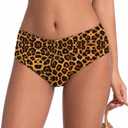 COCOPEAR Mid Rise Bathing Suit Bottoms for Women Ruched Tummy Control Swim Bottoms Full Coverage Bikini Bottoms for Women M