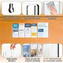 Acrylic Brochure Holder with Adjustable Dividers, Converts Between 3 Magazine Holders or 6 Pamphlet Holders, Clear Display Rack Wall Mount for Flyers and Literature, for Office Waiting Room