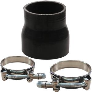 2.5" to 3" Silicone Reducer Intercooler Tube Kit with T-Bolt Clamps, Universal 4-Ply Reinforced Straight Coupler Hose, Vehicle Intake Piping Accessories