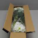 GLIDLION 12 Bundles Artificial Geranium Flowers for Spring Summer Decor, UV-Resistant Fake Plants Realistic Faux Silk Bouquets for Front Door Farmhouse Garden Porch Home Outdoor Decor (White)