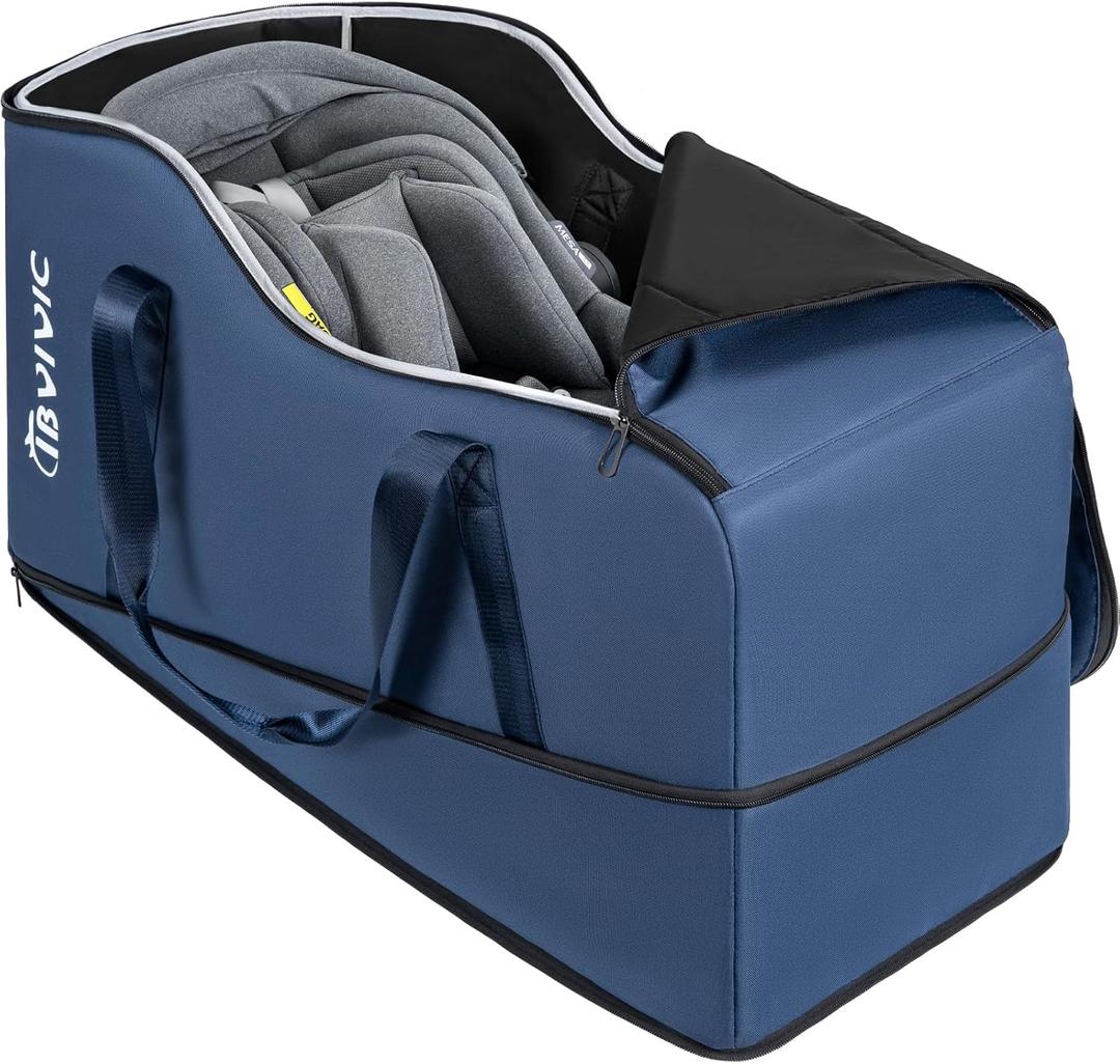 IBVIVIC Car Seat Travel Bag Compatible with UPPAbaby Aria and Mesa, Infant Car Seat Travel Bag Car Seat Cover for Airplane Travel (Blue)