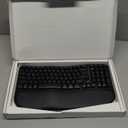 Nulea RT08 Wave Keys Wireless Ergonomic Keyboard with Cushioned Palm Rest, 2.4GHz Ergo Cordless USB Computer Keyboard, Comfortable Natural Typing, for Laptop, Mac, Windows Black