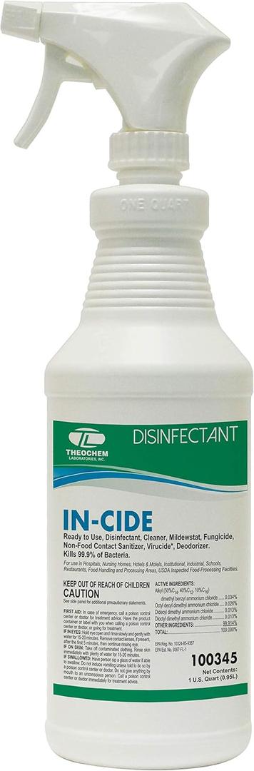 Laboratories in-Cide Multi Surface Fresh Disinfectant Cleaner (1 Quart)