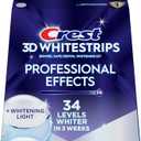 Crest 3D Whitestrips Professional Effects + LED Light Teeth Whitening Kit, 1 Light + 20 Treatments, Each with 1 Upper/1Lower, 40 Strips Crest 3DWhite Teeth Whitening Strips