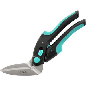 C.JET TOOL 10" Heavy Duty Carpet Cutter, Industrial Scissors, Multipurpose, Professional Soft Grip Stainless Steel (Turquoise)