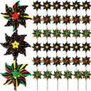 Soulchen 36 Pcs Juneteenth Decorations Pinwheels Bulk,Juneteenth Yard Sign These Eye Catching Garden Pinwheels Decor,African American Independence Day Sign for Lawn Yard Party Decorations Supplies