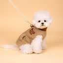 Petrium Sherpa Fleece Dog Jacket with Built-in Harness – Zip-Up Teddy Coat with D-Ring for Dogs (S)