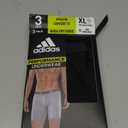 Adidas Men's Performance 3-Pack Long Boxer Brief, Underwear Boxer Briefs, Black, Size XL