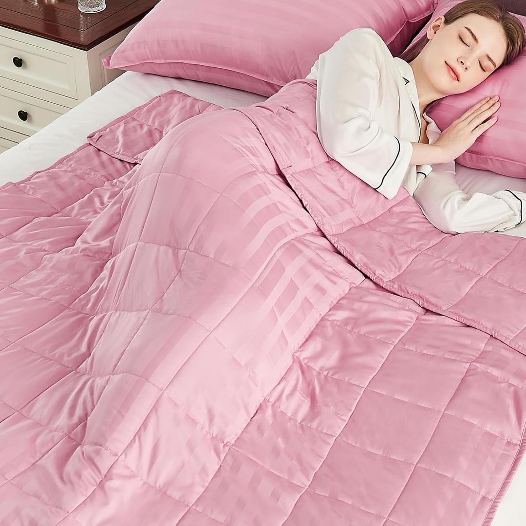 anfie Weighted Blanket(80"x104" 30lbs), Ultra Soft and Cozy Cooling Weighted Blanket for Adult, Heavy Blanket with Machine Washable Soft Blanket