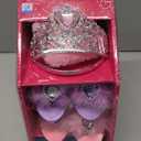 Princess Dress Up Shoes Pretend Play Jewelry Toys Set 3 Pairs of Shoes with Tiara Earrings Necklaces Ring Role Play Set for Little Girls Aged 3-6 Years Old