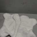 Waarms 3 Pack Snowy White Plush Dog Christmas Stockings, Bone Shape Faux Fur, Large Personalized Hanging Christmas Stockings for Dogs Pets Xmas Holiday Decoration