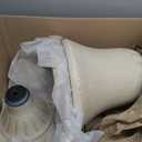 Worth Garden Plastic Urn Planters for Outdoor Plants, Tree 22'' Tall 2 Pack Round Classic Resin Flower Pots Indoor Beige Traditional Front Porch 15 in Dia. Large Imitation Stone Decorative Patio Deck