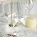 AIMUDI Ivory Satin Bows - 50 Counts, 2.5" x 2.5", Perfect for Gift Wrapping, Holiday Crafts, Wedding Favors, Baby Showers