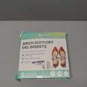 Arch Support Inserts Flat Feet - Welnove 8-Pair Gel Arch Support Insoles for Plantar Fasciitis, Foot Pain Fatigue Relief - Soft Heel Pads Adhesive Fit Most Shoes, Men Women, 0.47" Height