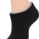 Zando Adult Soft Slipper Socks for Women Christmas Knit Fuzzy Ankle Socks with Grips Fleece Slipper Socks with Gripper (Z1 Classic Black)