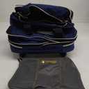 biaggi Zipsak Boost! Foldable Underseat Carry-On Expands to Full Size Carry-On - Custom Sized Packing Cube Included -(Navy Blue)