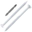 2 x WenSilon(30 PCS) 1/4" x4 White Concrete Screw Anchor White Flat Head for Anchoring to Masonry, Block or Brick Stucco