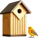 Large Hard Bamboo Bluebird Bird Houses for Outside, Solid Material Construction Weather Proof, UV Painted Longtime Water Proof, Heavy Duty Sturdy 1.5" Hole Plate, 10 Years Performance