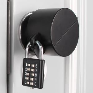 Door Handle Lock, Door Knob Lock Out Device,Cover to Disable The Doorknob/Faucet/Valve, Prevents Turning of Door Knob and Access to Keyhole, Prevents Operating The Knob (Password Hanging Lock) (Black)