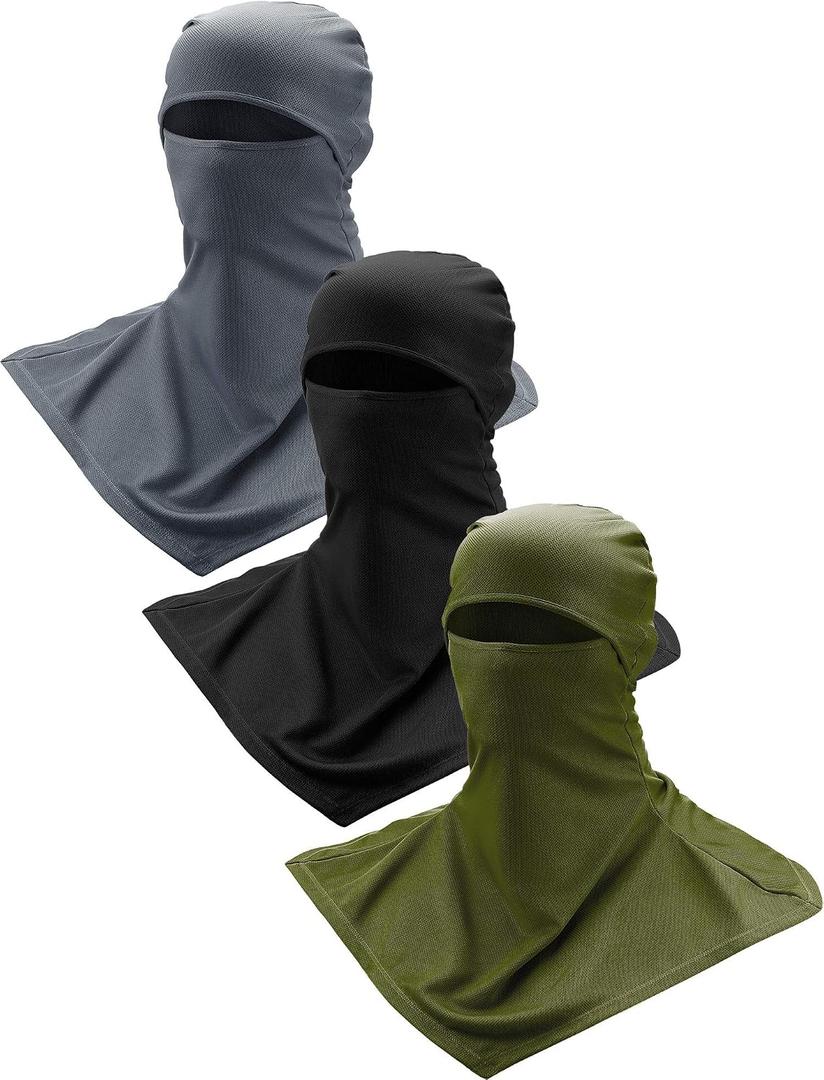 SATINIOR 3 Piece Balaclava Face Cover Sun Protection Neck Cover Summer Balaclava for Men Women Outdoor Sports UV Protector
