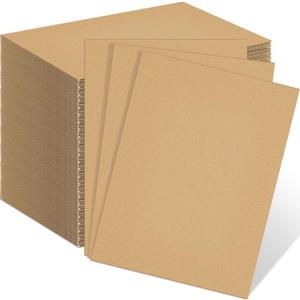 Henoyso 110 Pack 9 x 12 Inch Corrugated Cardboard Sheets Flat Cardboard Sheets Packaging Inserts Flat Square Inserts Squares Separators for Shipping Packing Mailing Crafts (Brown)