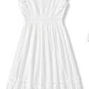 PATPAT Mommy and Me Matching Outfits Embroidered Ruffle Sleeve A-Line Dress for Weddings Vacations & Daily Wear M