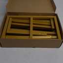 Fomcet 8FT x 8FT Backdrop Stand Heavy Duty with Base, Gold Portable Adjustable Pipe and Drape Backdrop Stand Kit, Square Metal Arch Party Frame for Wedding Birthday Parties Banquet Decorations