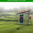 Golf Practice Net 10×7ft with Auto Ball Return, Portable Golf Net for Backyard & Indoor Training, Heavy-Duty Golf Hitting Net with Target Cloth & Carry Bag for Driving, Chipping & Swing Practice
