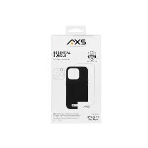 AXS Essential Bundle | PROTech Plus Case, Screen Protectors and 20w Charger for Apple iPhone 15 Pro Max