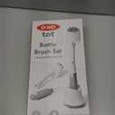 OXO Tot Bottle Brush with Nipple Cleaner and Stand  Gray, 2-Pack