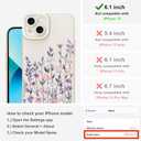 Designed for iPhone 13 Case, Cute Flower Floral Pattern Design, Slim Soft TPU Liquid Silicone Protective Cover for Women Girls - White